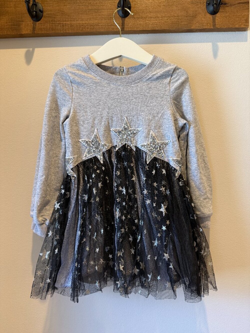 Truly Me Star Tulle Sweatshirt Dress